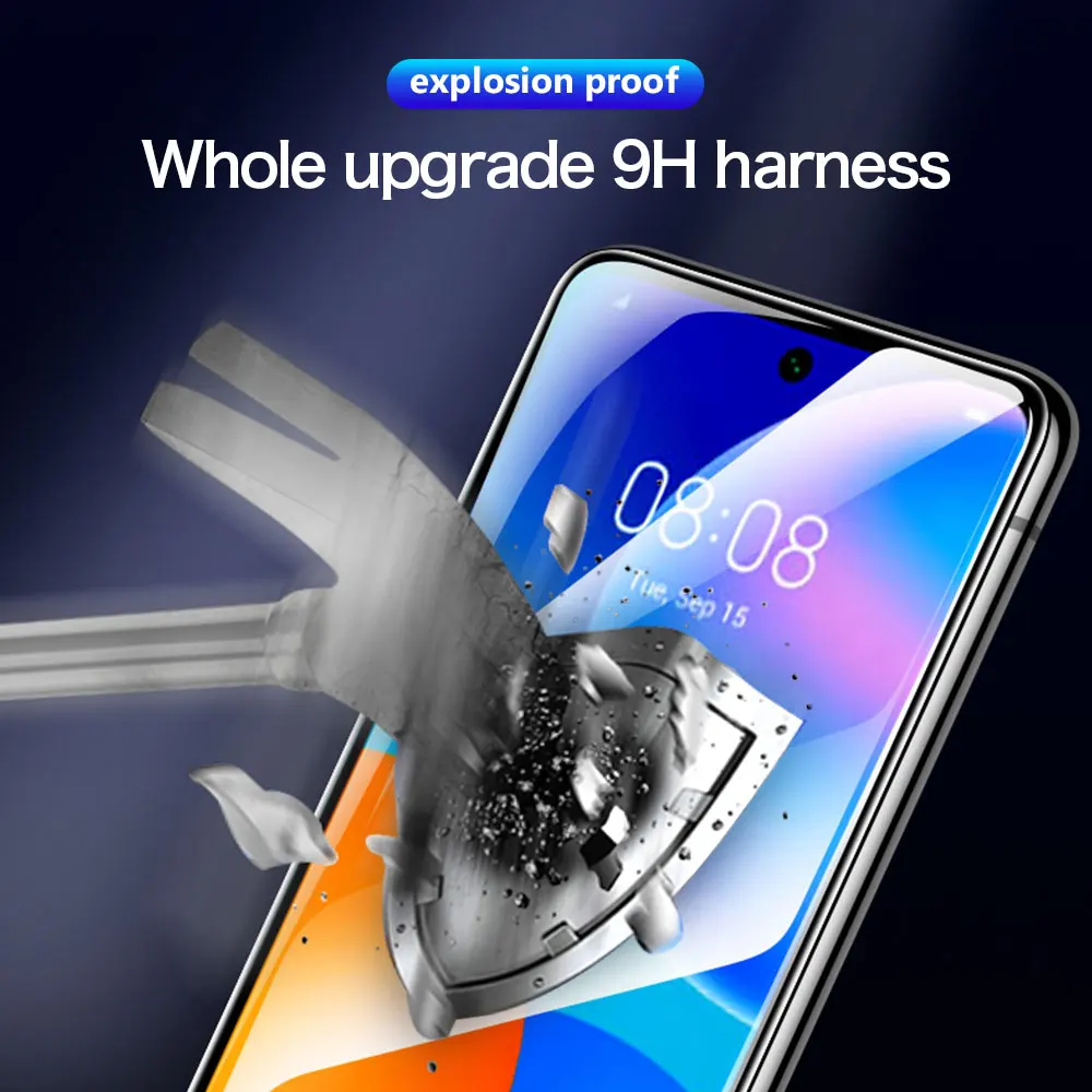 1-4 шт. полное покрытие для huawei p smart 2021 закаленное стекло p smart plus 2019 2020 S Z pro защита для экрана телефона защитная пленка