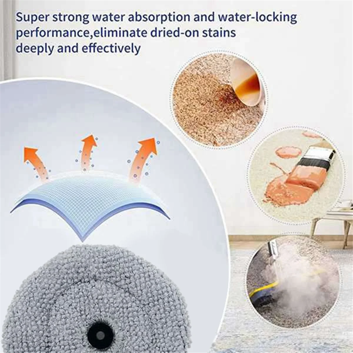 Vadrouille ronde pour aspirateur robot S8 MaxV Ultra G20s, pièces de rédivision, chiffon de livres lavables, Earths, 12 pièces