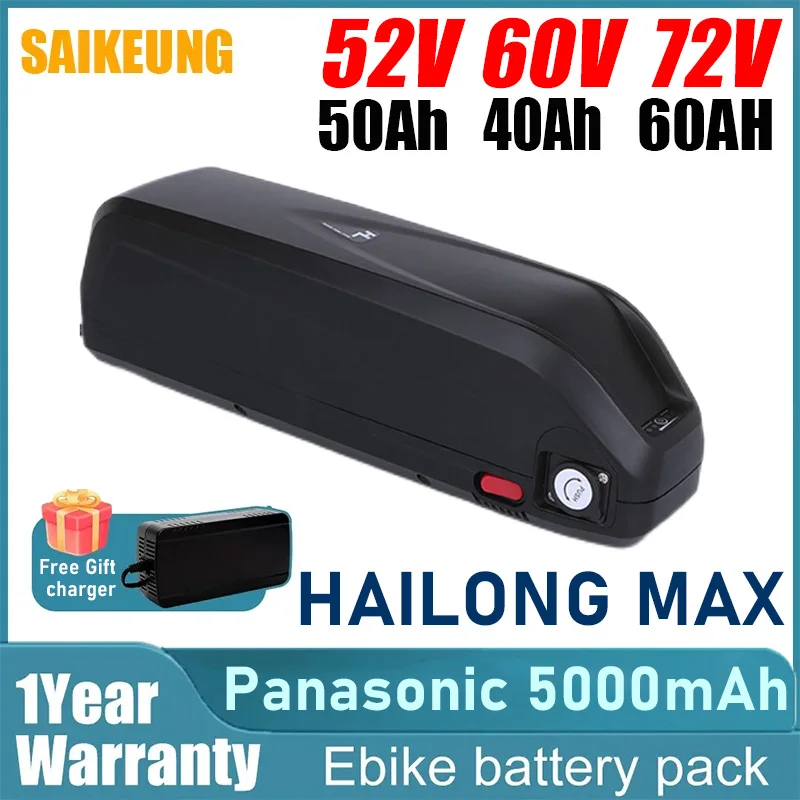 

Hailong 48v 60v 72v E Bike Akku 20ah 30ah 40ah 13s5p Lithium Battery 36v 52v Electric Bicycle S07-b Ebike 3000w Motor 13ah 50ah