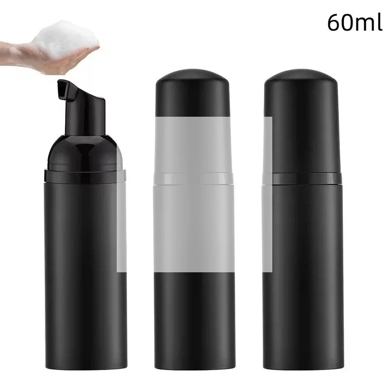 

Флакон-дозатор для пены 60 мл, пластиковый, черный, миниатюрный, пустой, многоразовый, для мыла, путешествий, чистящих средств, косметики