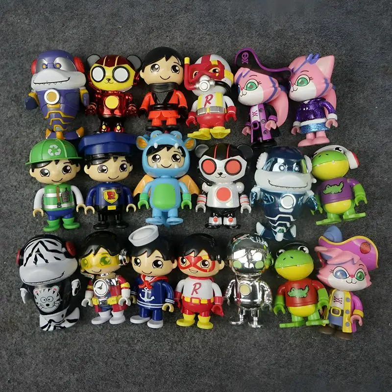 سلع عشوائية دمى شخصيات ريان العالمية المختلفة، نماذج، شخصيات الحركة المفصلية، ألعاب الأطفال هدايا عيد الميلاد