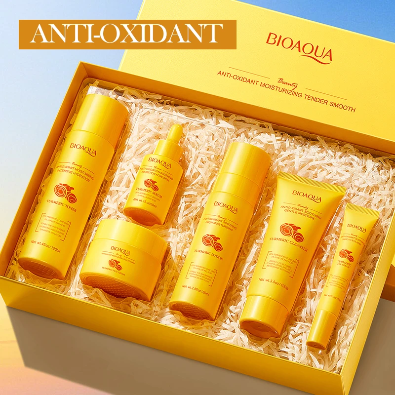 

BIOAOUA Niacinamide deep Moisturizing Rejuvenating Skin care Set Turmeric Whitening Brightning snail Firming skin care set