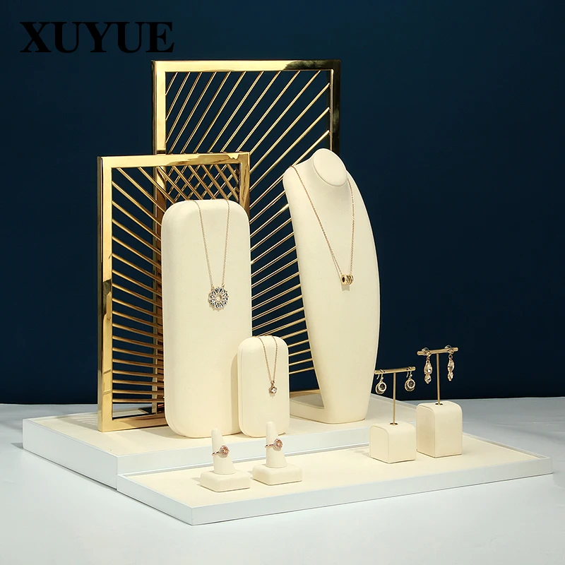 Portrait necklace display stand ring jewelry finger placement rack pendant window vertical placement rack earrings storage rack