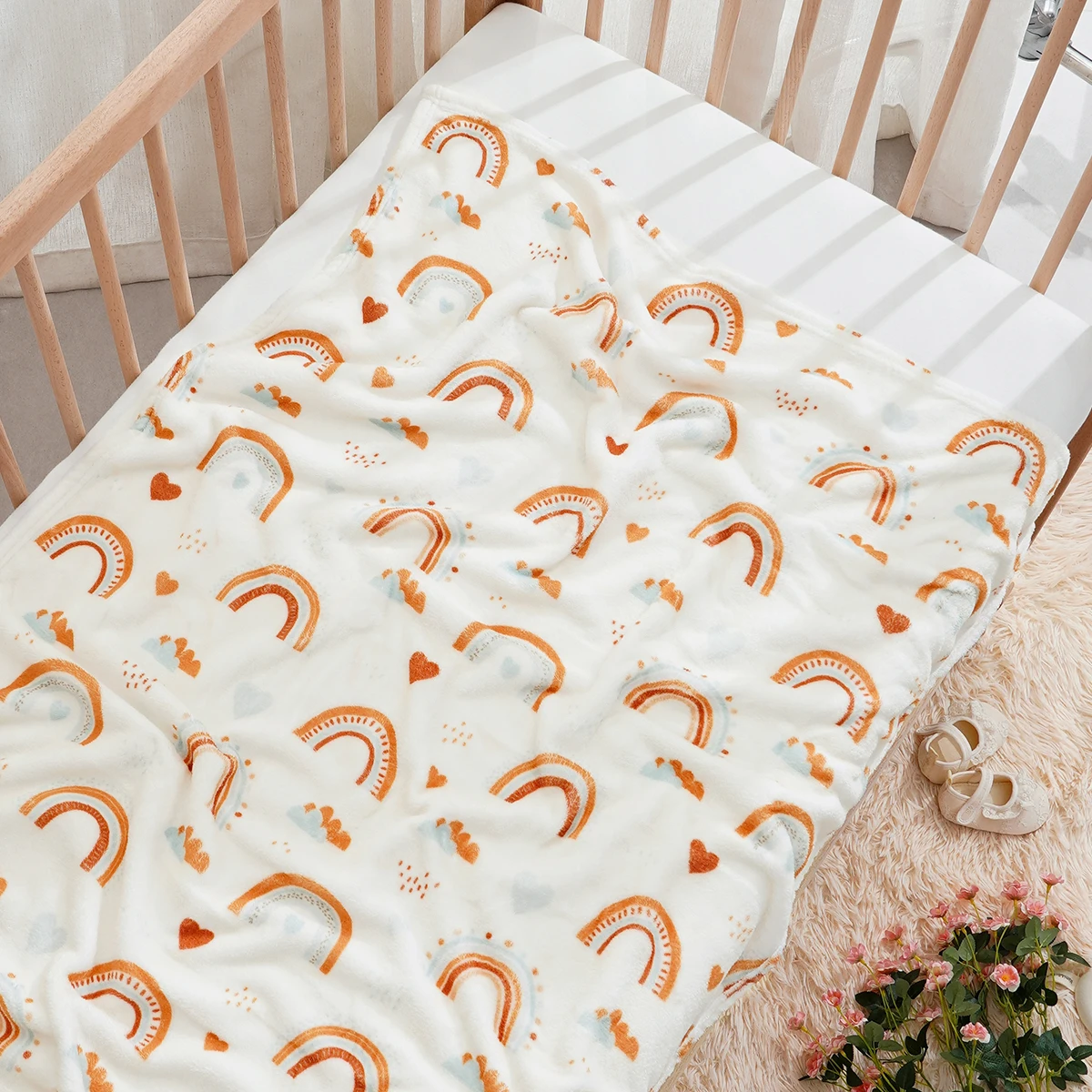 Elinfant 1 PC Baby Blanket Flannel Fleece Warm Quilt for Newborn Bedding Baby Swaddle Wrap Flannel Soft Baby Stroller Blanket