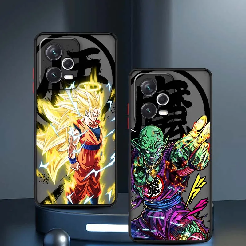 

Dragon Ball Piccolo Son Goku For Xiaomi Redmi Note 13R 13 12 12S 11 12T 11S 11E 11T 10 Pro Plus Frosted Translucent Phone Case