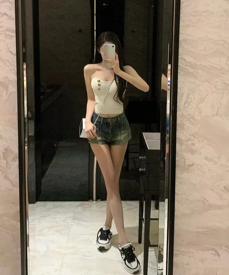 المرأة الدنيم السراويل Y2k الجينز للمرأة كبيرة الحجم شورتات جينز ملابس الصيف Jorts Coquette منخفضة الارتفاع الجينز يرفع الأرداف الفضفاضة