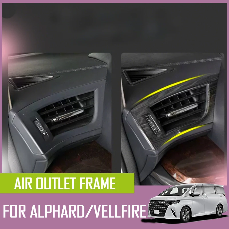 

Instrument panel large air outlet frame accessories interior modification paste sequins for Toyota Alphard