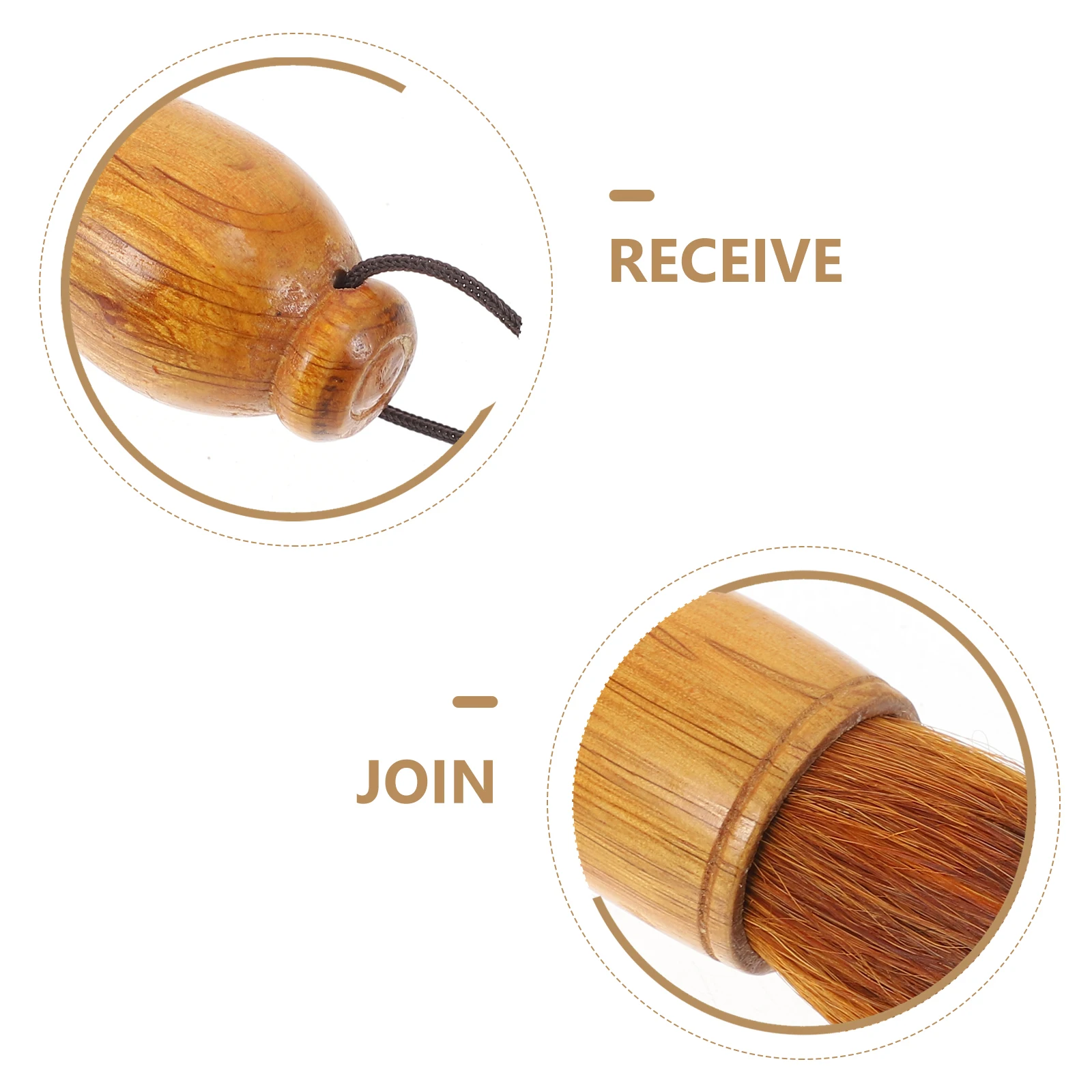 

1pc Solid Wood Handle Calligraphy Brush Large Tip For Writing Painting Watercolor Chinese Traditional Pen School Art