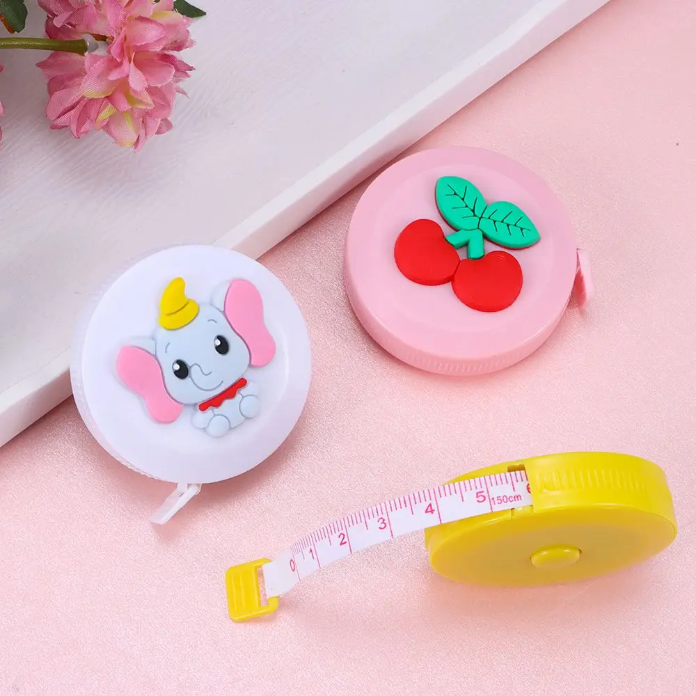 Portable Cartoon 150cm/60” Tape Measures Retractable Ruler Measurements Roll Mini Tapes Sewing Ruler Measure Tools Accessories