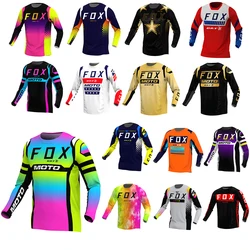 Koszulka meska BAT FOX MTB koszulka zjazdowa Motocross koszulka motocyklowa Offroad DH Mountain Bike Jersey Maillot Ciclismo Hombre