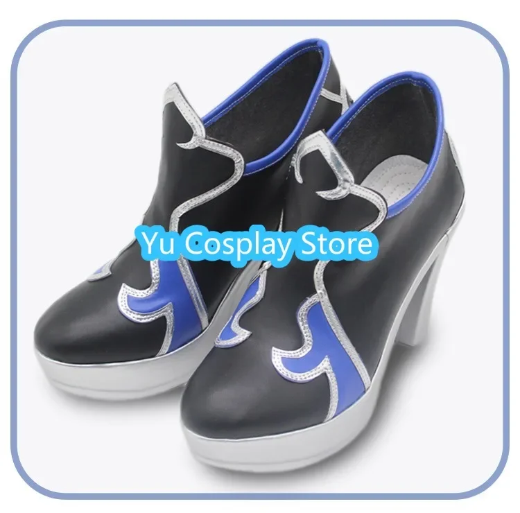 Gioco Honkai Star Rail Jingliu Scarpe Cosplay Tacco alto Scarpe in pelle PU Stivali di carnevale di Halloween Cosplay Prop su misura