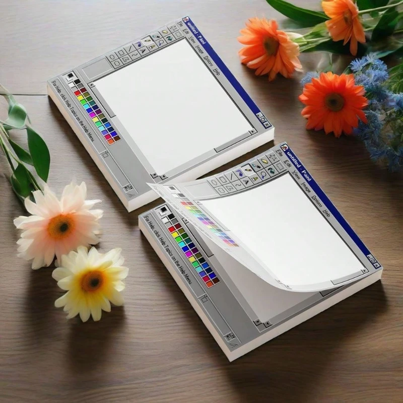 الرجعية نمط الكمبيوتر ملاحظات لاصقة دفاتر الملاحظات المكتبية الإبداعية لوازم الدراسة هدايا مثالية للعودة إلى المدرسة