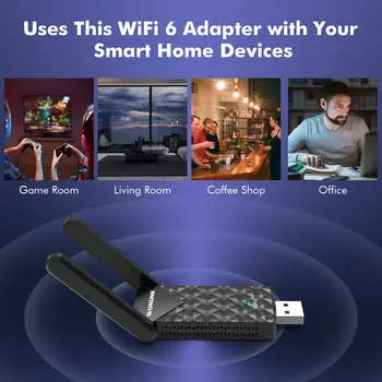 Comfast Sürücüsüz WIFI6 USB Adaptör USB3.0 Ağ Kartı 1800Mbps Wifi Alıcı 2.4G+5.8G Wi-Fi Dongle Win 10/11 Linux Android 10 best sales Wifi android - №1