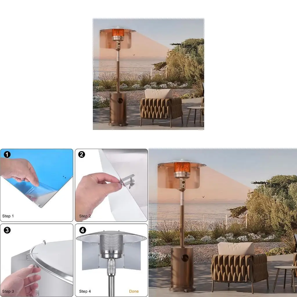 

F19B, устойчивый к коррозионной алюминиевой панели дефлектор для наружного нагревателя патио