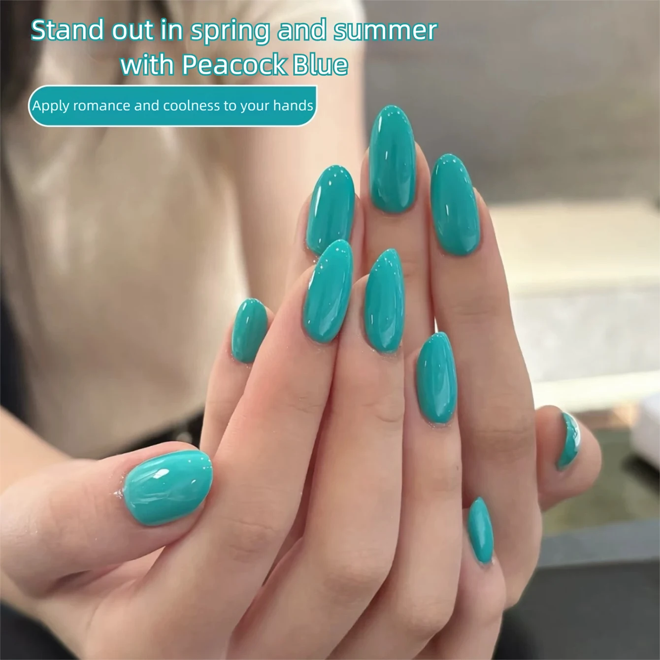 MIANEL 10ML Cool-Toned Lake Blue Gel Nail Polish 2026 Summer Tips Art Glossy Colour Solid Nail Supplies For Spring And Summer