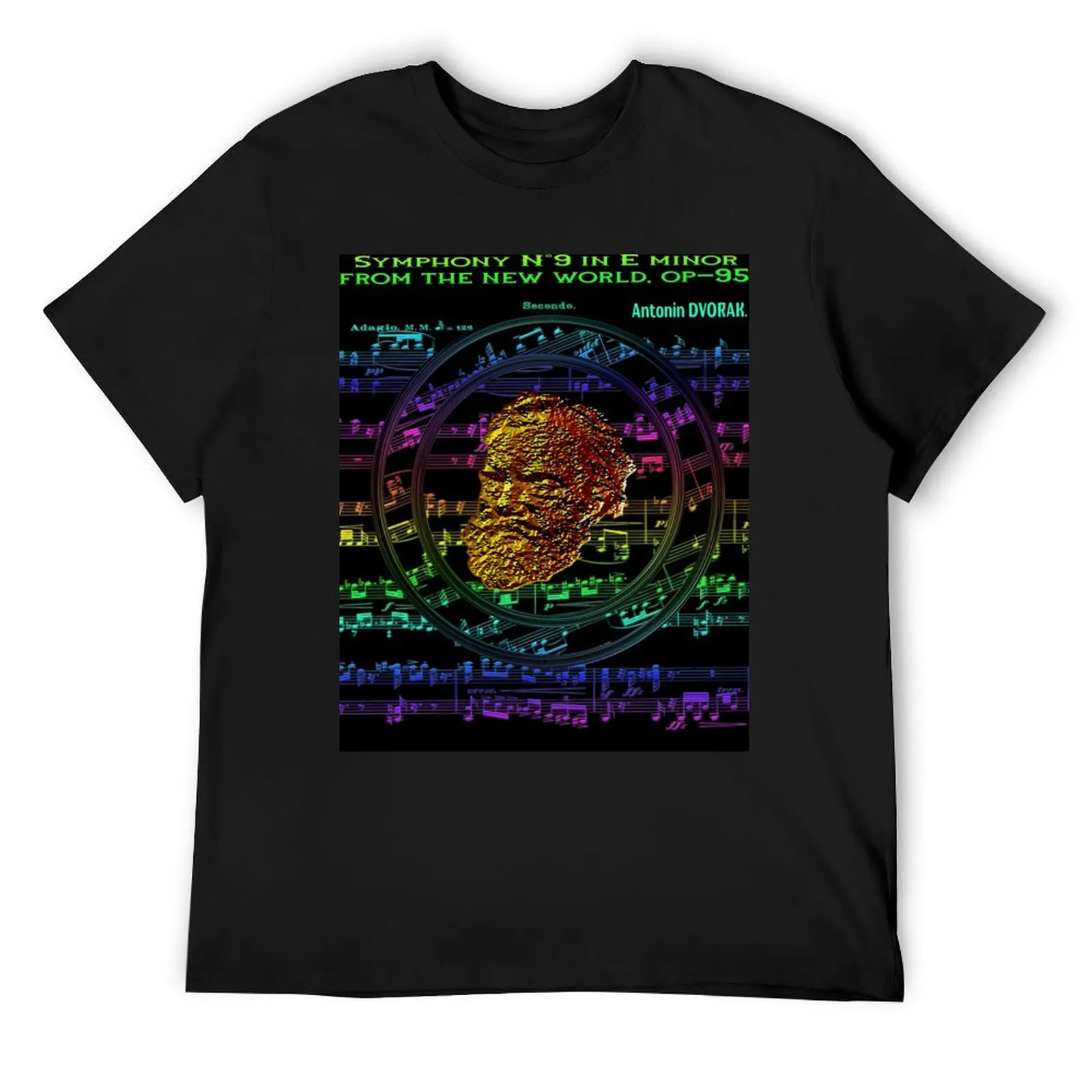 

SYMPHONY N°9 IN E MINOR FROM THE NEW WORLD SYMPHONY BY ANTONIN DVORAK - ABSTRACT PORTRAIT MUSICIAN COMPOSER SYMPHONY CON T-Shirt