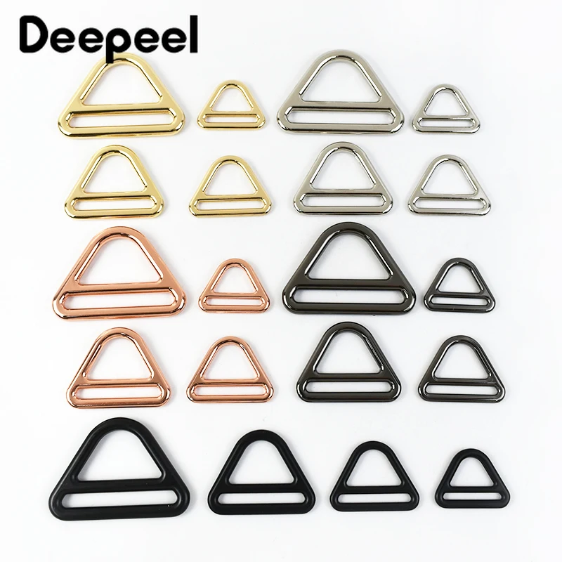 2/5Pcs Deepeel 25/32/38/50mm Metal Triangle Buckle Luggage Webbing Strap Belt Connect Clasp Bag Adjust Ring Hook DIY Hardware