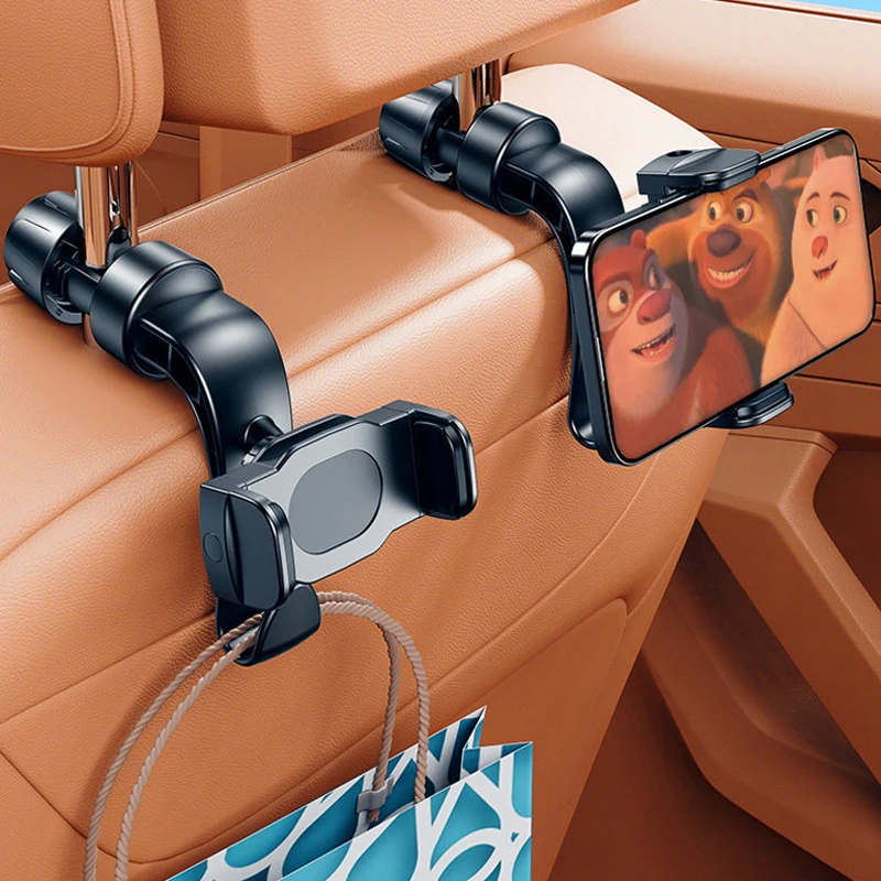 Auto-Kopfstützen-Handyhalterung für den Rücksitz, Reiseständer für Kinder, kompatibel mit iPhone, Samsung, Xiaomi und 4,7-7,2 Zoll Mobilgeräten
