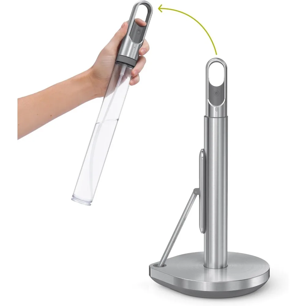 

Stainless Steel Paper Towel Holder with Spray Pump for Easy Cleanup
