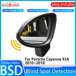 ZhuCamX Car Blind Spot Detection System BSD BSA Sensor Drive Rear Mirror Monitoring for Porsche Cayenne 92A 2010~2018