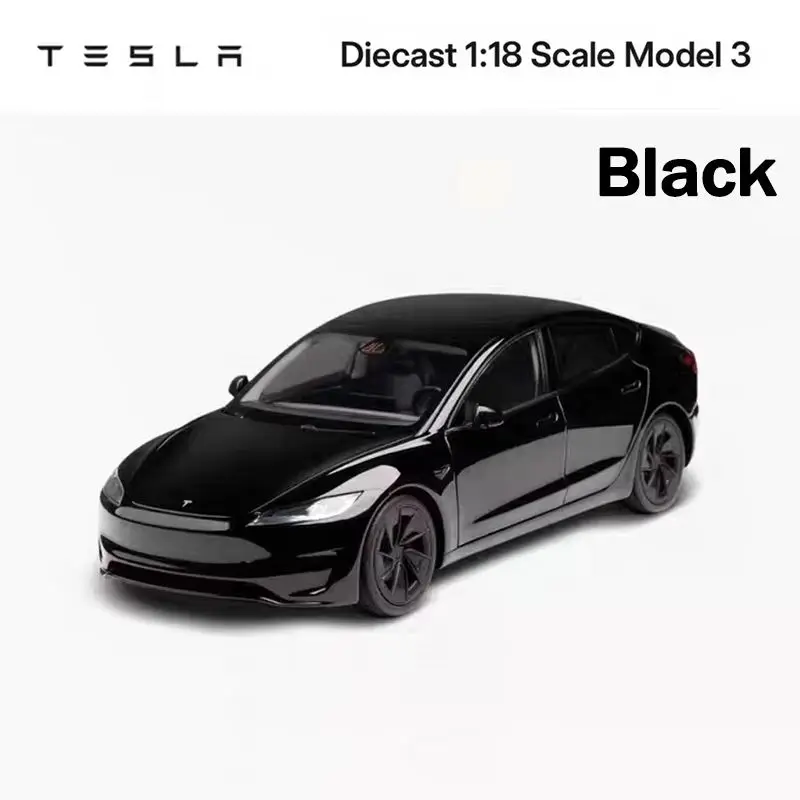Nowy model samochodu Tesla Model 3/S/X w skali 1:18, w pełni otwierany, wykonany ze stopu, symulacja, kolekcja, dekoracja, zabawka, prezent dla chłopców