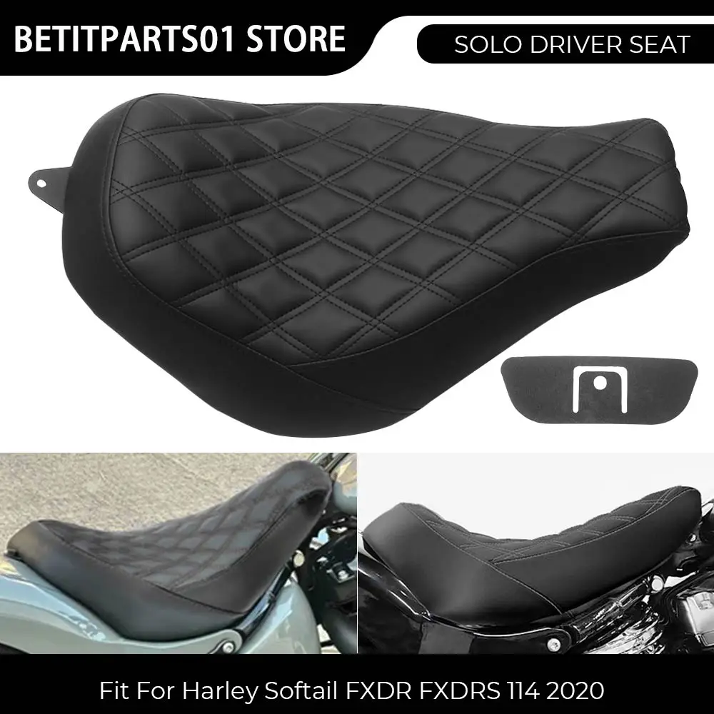1 PCS Solo Driver Diamond Seat Black Plastic Motorcycle Accessories For Harley Softail Fat Boy 115th Anniversary FLFBS 114 2018