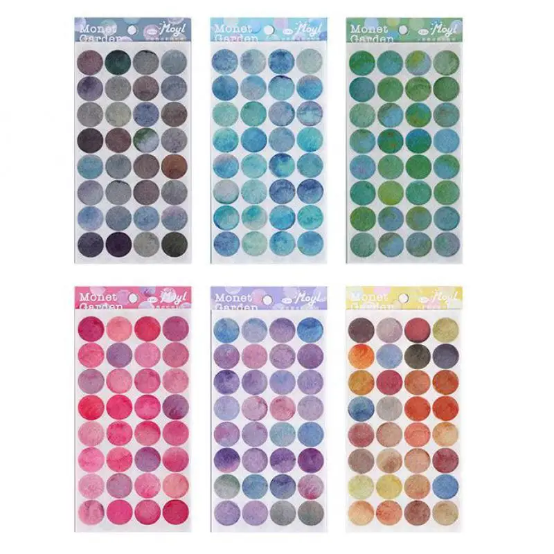 

6 Sheets/set Colored Circle Dot Stickers for Toddlers Kids Round Color Coding Label Stickers for Office, Classroom Student Home