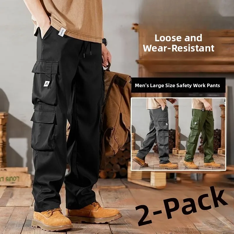 High-End Wear-Resistant Men's Work Trousers Lightweight Spring Autumn Dirt Work Pants Construction Site Casual Pants