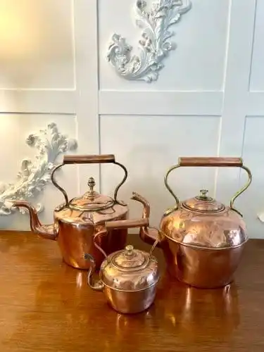 Hand‑Crafted Copper Teapot Set 1.8L Stovetop‑Usable Heat‑Resistant Vessel Glass Handle No‑Lid Retro Tea Ware