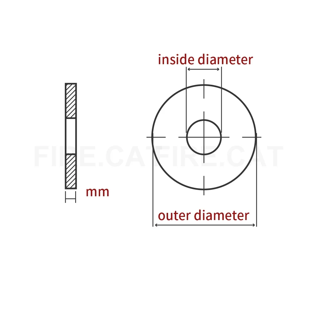 M5 M6 M8 M10 M12 M14 M16 M18 M20 M22 M24 Boat Red Brass Copper Crush Sealing Washer Flat Seal Ring Gasket Washers DIN7603