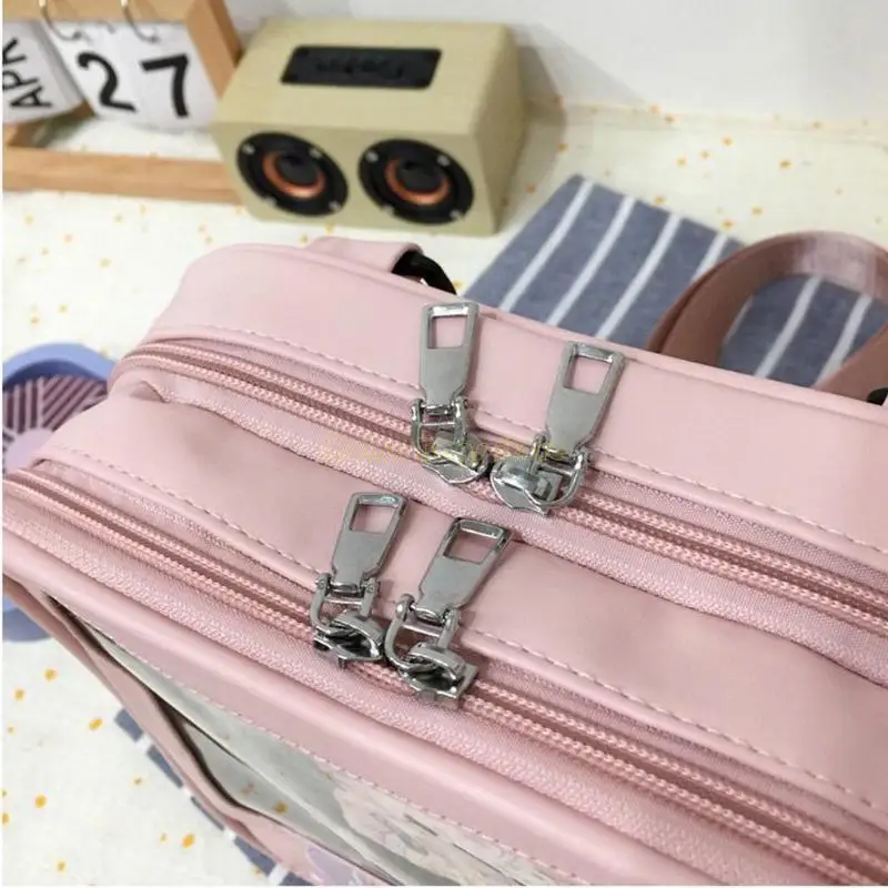 X90d Rucksacks Mädchen PU Leder School Tasche Großer Rucksack College -Daypacks Buchbeutel