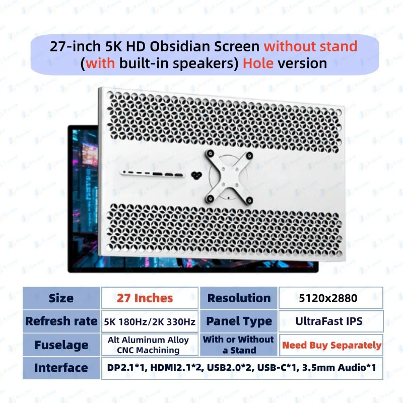 27'' P27Z LCD Monitor HD Gaming Dual Mode 5K 180Hz 2K 330Hz Black Obsidian Screen Computer Display