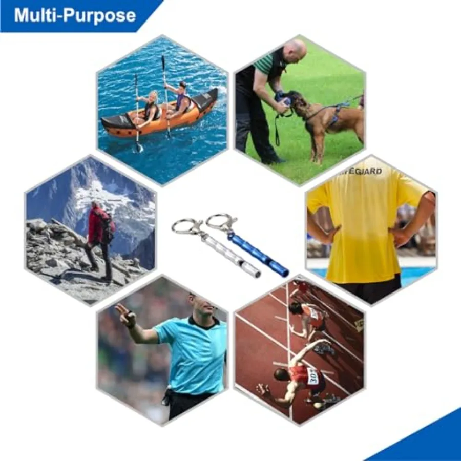 コーチ用ホイッスル 4個パック 教師用ホイッスル キーチェーン付き 審判用ホイッスル 大人用ホイッスル 緊急時 サバイバル ハイキング カヤック用