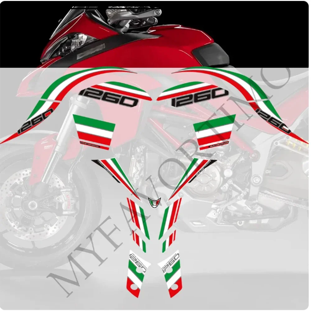 

Motorcycle Tank Pad Grips Gas Fuel Oil Kit Knee Fairing Fender Protector Stickers Decals For Ducati MULTISTRADA 1260 S 1260S