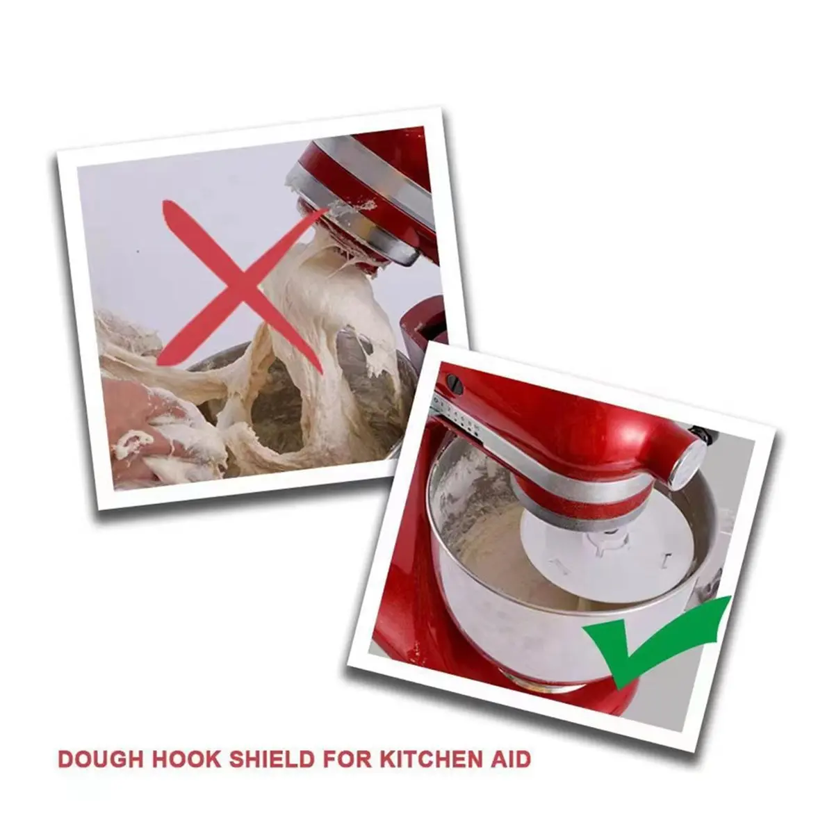 

HIWS Dough Hook Shield for 4.5-5 Qt Tilt-Head Stand Mixer Splash Protection for Ingredient Spills