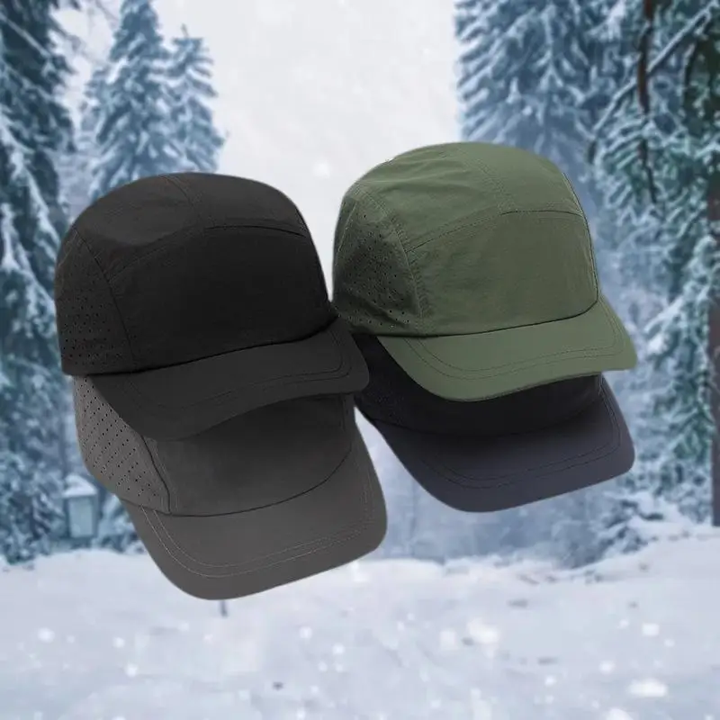 Mountain Printed Short-brimmed Quick-drying Baseball Cap Men Women Outdoor Camping Mountaineering Summer Mesh Breathable Sun Cap