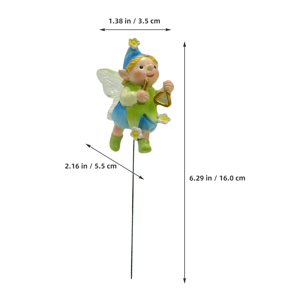 

4Pcs Garden Miniatures Fairy Stakes Creative Resin Decorative Garden Stake Decor for Bonsai Potted Plants Yard Outdoor