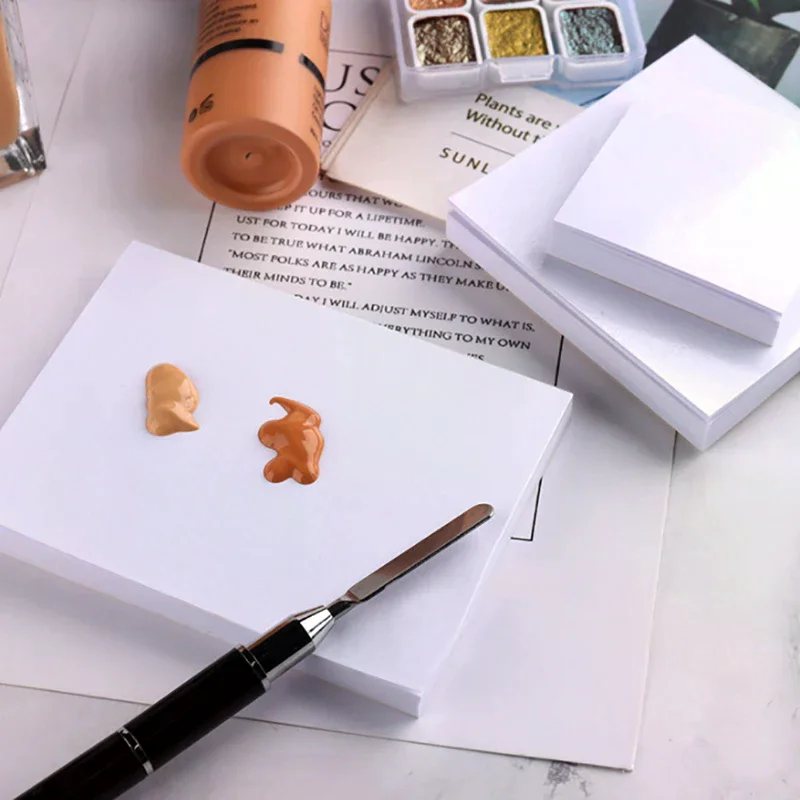 

50Pcs Nail Gel Palette Painting Tool Waterproof Nail Polish Color Mixing Tray Disposable Tearable Color Tinting Paper Glue Book