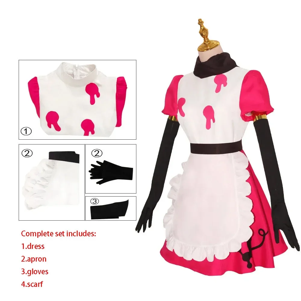 Anime Niffty Cosplay fantasia para mulheres, vestido extravagante, roupas de Halloween, festa de carnaval, terno de empregada