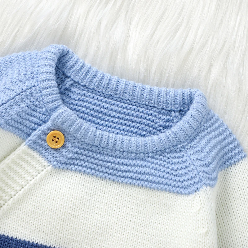 Winter Baby Rompers Clothes Autumn Full Sleeves Newborn Boys Girls Sweaters Jumpsuits Knitted Spring Outwear Infant Outfit 0-18m