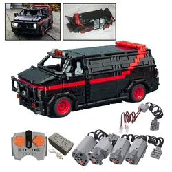 MOC Building Blocks Bricks MOC-5945 City Police Station New York Car 1983 GMC Vandura A-Team Brick 1710 Parts Toys Gifts