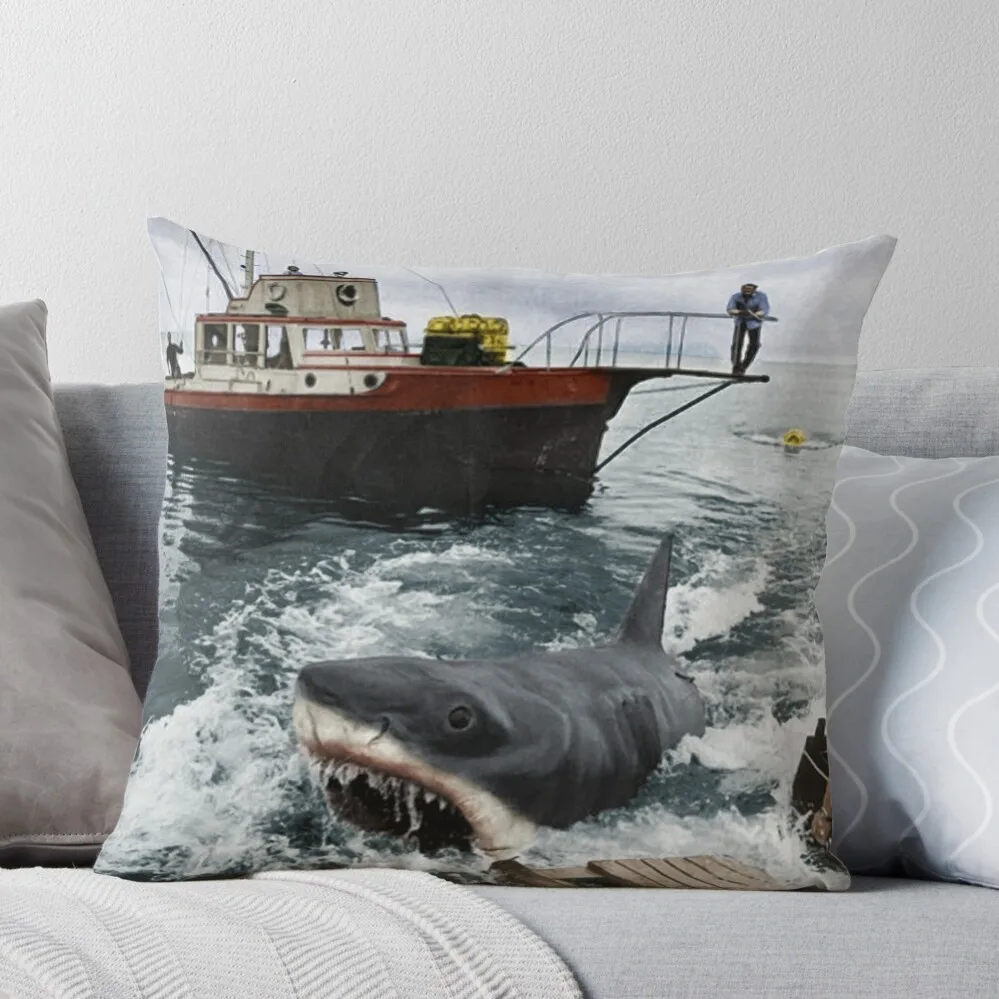 

Jaws Photography Throw Pillow Decorative Pillow Covers For Sofa Sitting Cushion Decorative pillowcase bed pillows