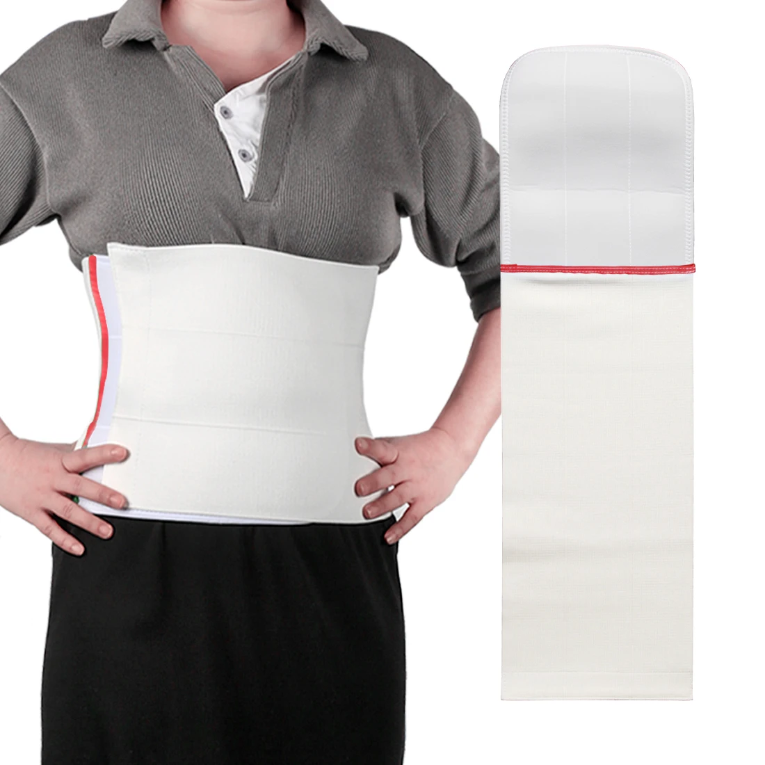 Ehucon Elastic Abdominal Binder Post Surgery Compression Wrap,Breathable Postpartum Belly Support Belt for Tummy Hernia Recovery