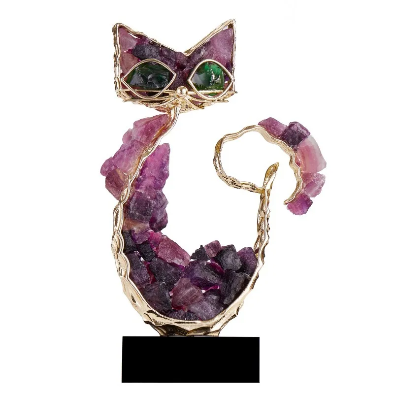

Lucky cat ornament light luxury high-end living room TV cabinet decoration