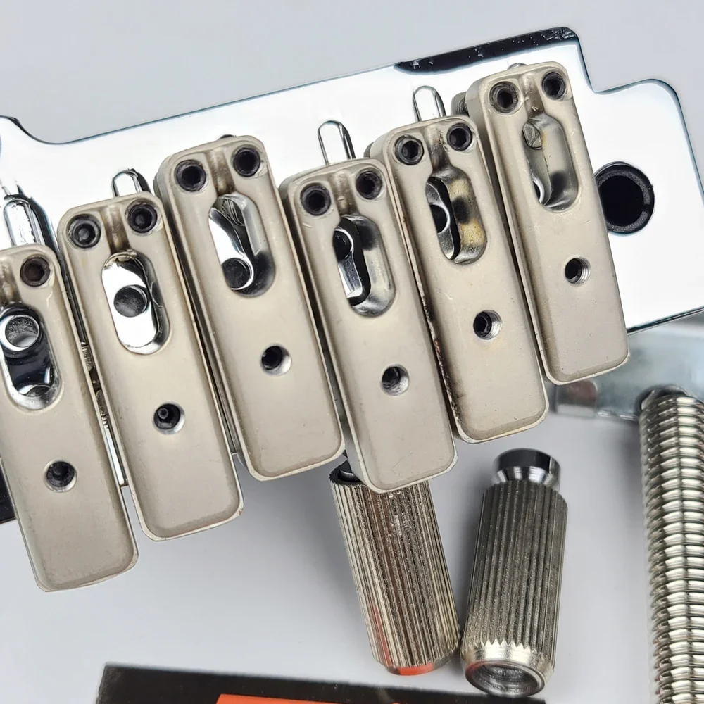 Wilkinson WOV10 Licensed Knife Edge Type 2 post point Double swing Electric guitar tremolo bridge  Chrome silver