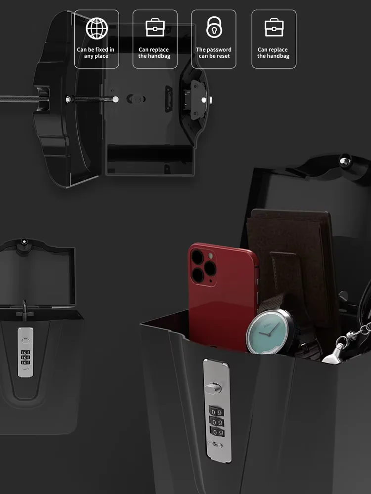 Creative Portable Summer Beach Safe Box 3-digit Combination Lock With Steel Wire Outdoor Camp Sports Bucket Security Storage Box