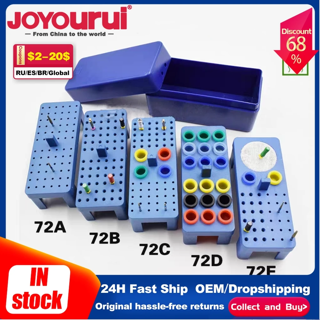 

Dental Autoclavable Plastic 72 Holes Endo Box for Diamond Burs Reamer and Gutta Percha Points Esterilización Sterilization Box