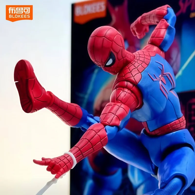 Figuras de acción Blokees Spider-Man, héroes de Marvel, clase campeón, modelo ensamblado, 97 piezas, 15 cm, regalo para colección de adultos