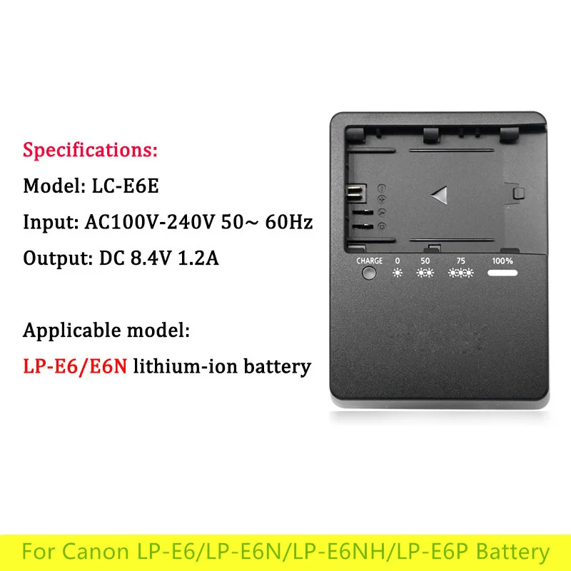 Chargeur LC-E6 d'origine LCE6 pour LP-E6 IL LP-E6N batterie E6NH E6P EOS 70D 60D 5D Mark III Mark 6D MARK II 60D 80D 7D MARK II