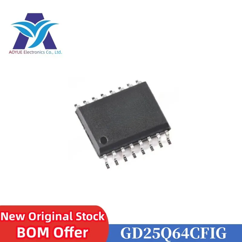 New Original Stock IC GD25Q64CFIG GD25Q64CFIGR 25Q64CFIG SOP16 300mil TR NOR FLASH Memory chip Series BOM Offer